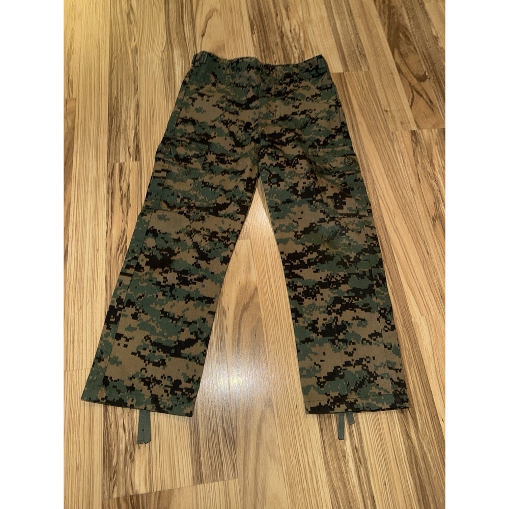 Boys Sz Small 8 Marine USMC‎ Marpat Camo Pants Adjustable Waist Army Pants